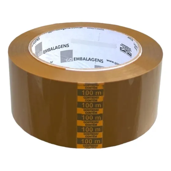 Caixa 10 Rolos Fita Adesiva Marrom 48mm X 100 Mts Mudança 