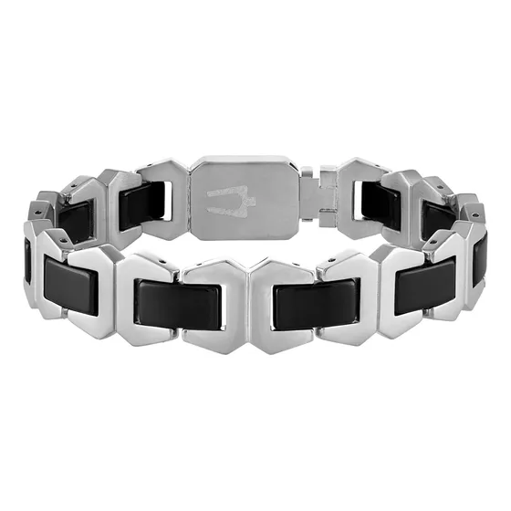 Bulova Mens Jewelry Icon Pulsera De Eslabones De Diapasón De