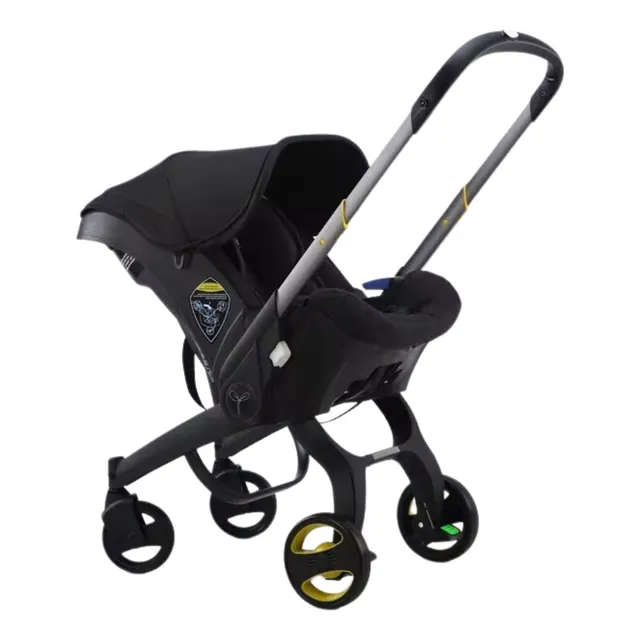 Papu Baby Carriola Autoasiento De Lujo Para Bebés 2-1 Color Negro Chasis Negro