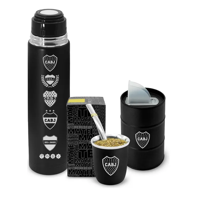 Set Clubes Completo Termo Mate Yerbera Tambor Bombilla Acero