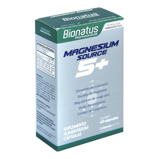 Magnesium Source Magnesio Puro 900mg 60caps Bionatus Sabor Sem Sabor Magnesium Source Magnesio Puro 900mg 60caps Bionatus Sabor Sem Sabor