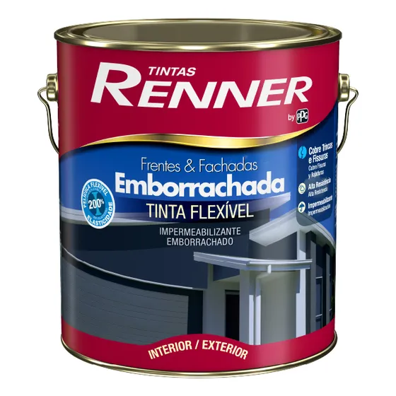 Pintura Impermeabilizante Renner Frentes Y Fachada 4kg Color Blanco