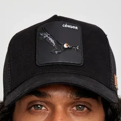 Jockey Cóndor Algodón Orgánico Parche Negro Negro Talla Única