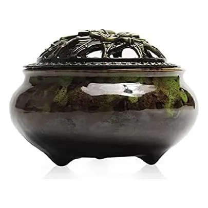 Cuenco Quemador Incienso Tapa Laton + Soporte Tapete Para