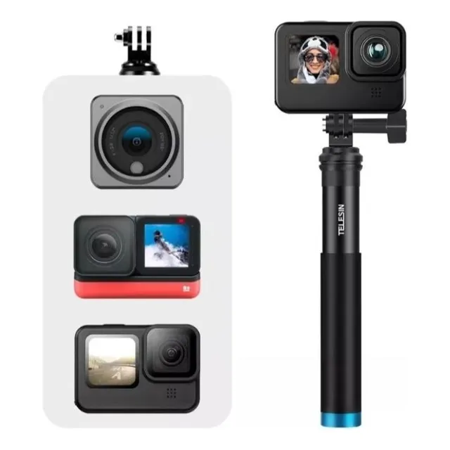 Palo De Selfie Extensible De Mano Para Gopro Telesin