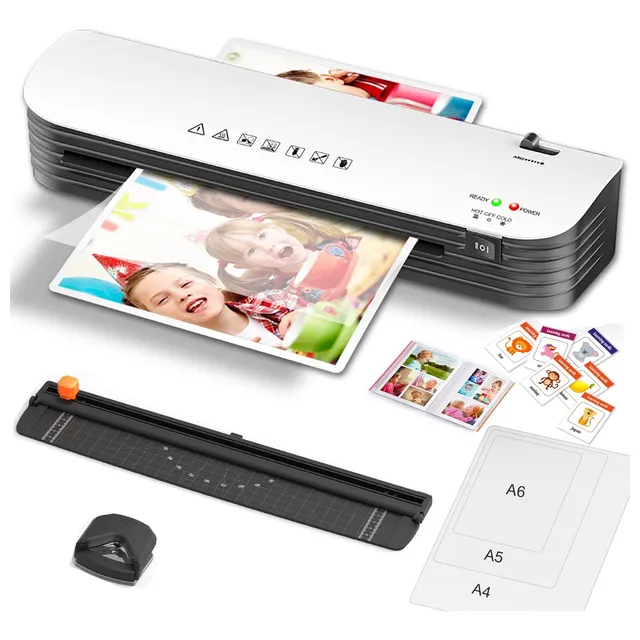 Laminadora Enmicadora 4 En 1 Térmica/frio+cortador De Paper