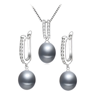 Set Perlas Gris Místico Naturales Ak Jewelry Plata Oro 18k Set Perlas Gris Místico Naturales Ak Jewelry Plata Oro 18k