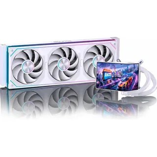 Water Cooler Round5 Horizon 360mm Lcd Tela Curva 6,67 Branco Branco