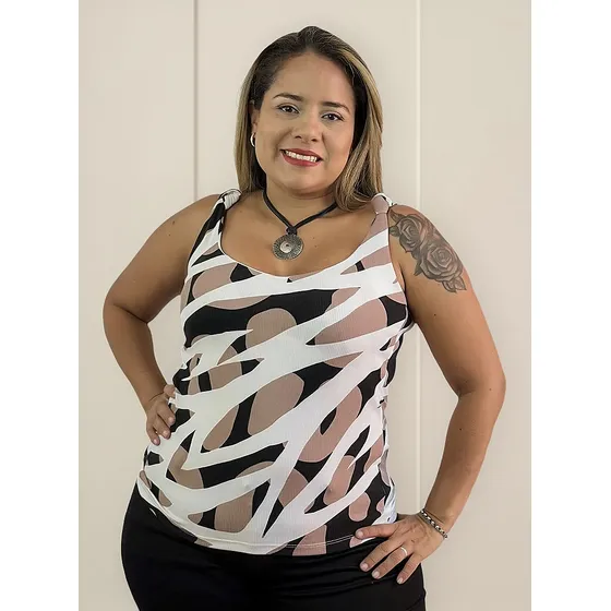 Musculosa Morley Estampada Mujer Remera Sin Manga Barina