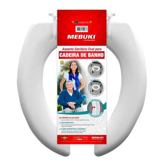Assento Oval Com Abertura Frontal Para Cadeiras De Banho