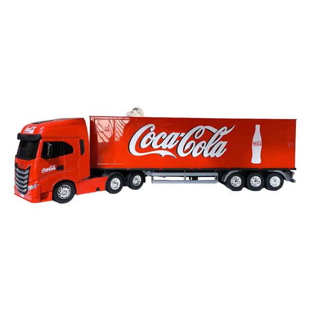 Miniatura Coleção Carreta 1/30 Caminhão Coca Cola Natal