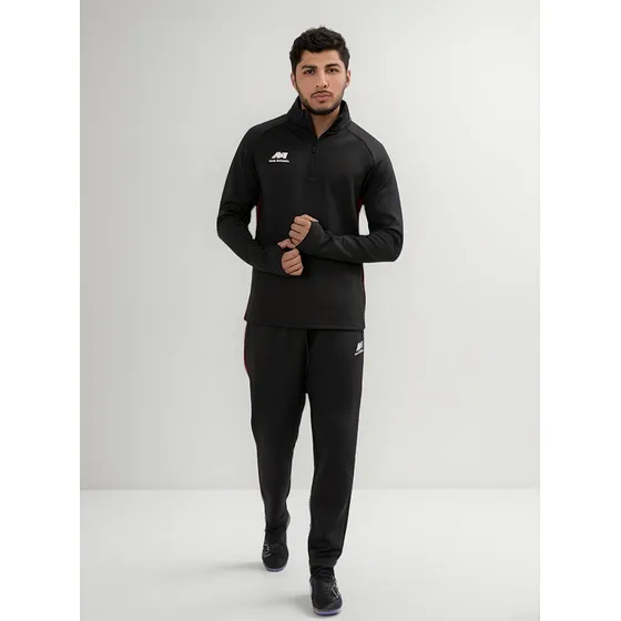 Buzo New Athletic Reflex45 Negro Con Rojo Hombre