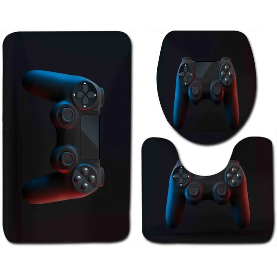Alfombrilla Baño Para Videojuego 3 Unidad Forma U Color