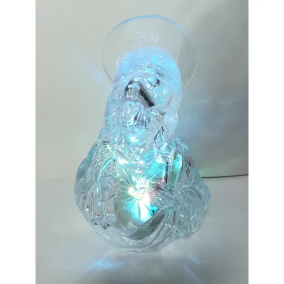 Figura Religiosa De Acrílico Con Luz. Jesús. Gran Canal 
