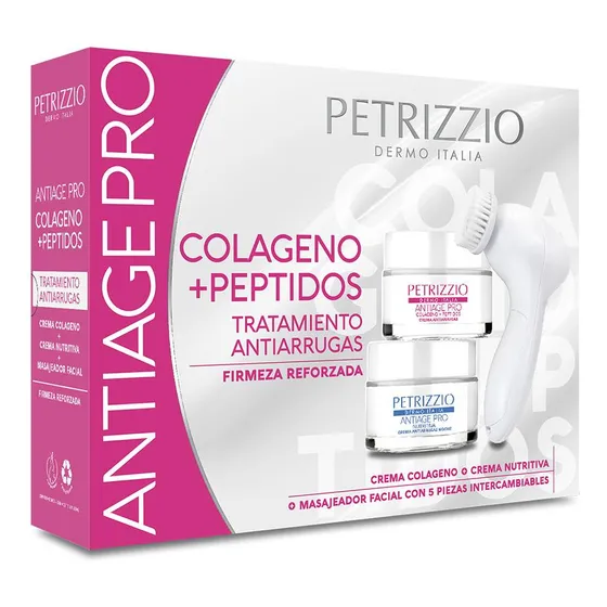 Set De Cremas Antiage Pro Colágeno Peptidos + Masajeador