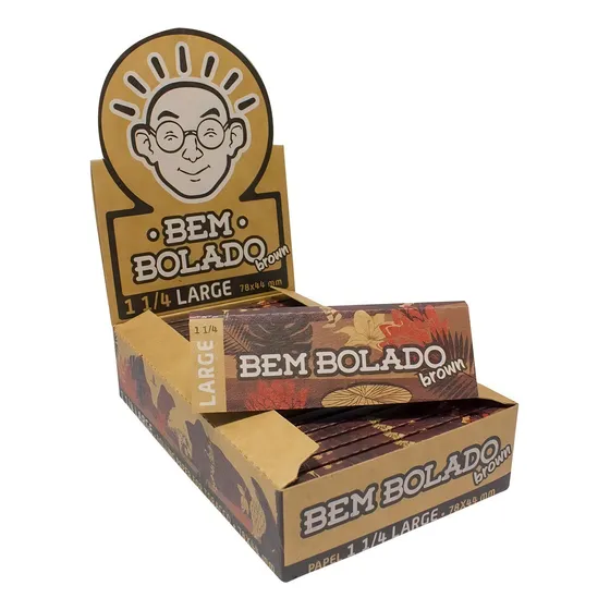 Caixa Seda Bem Bolado 1 1/4 Brown Large 25 Unidades
