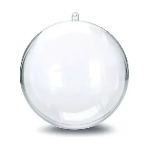12 Bolas Esferas Plastica Transparente Para Decorar (5cm)