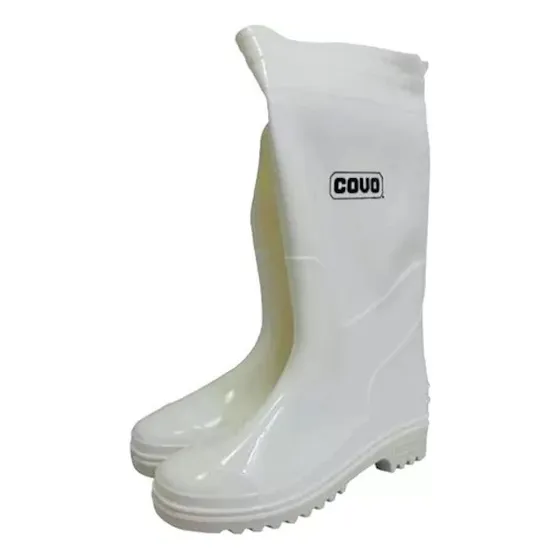 Botas Pvc Larga Blanca Sanitaria Sin Puntera Covo