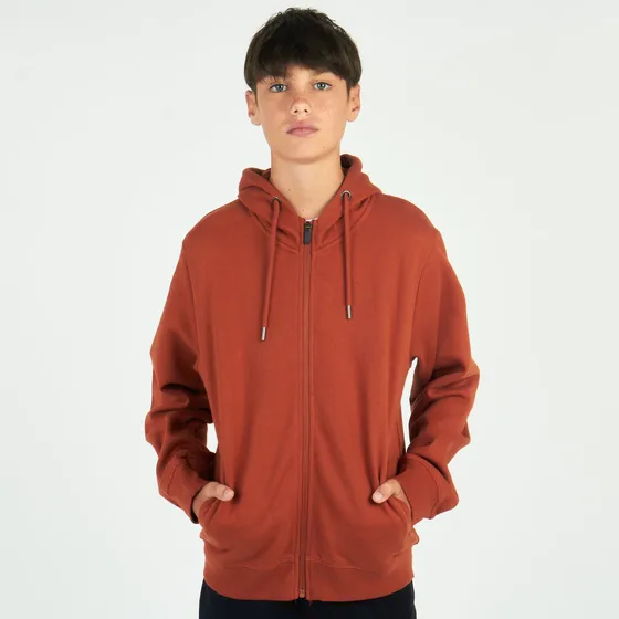 Campera Niño Kevingston Cover Canguro Lisa Naranja
