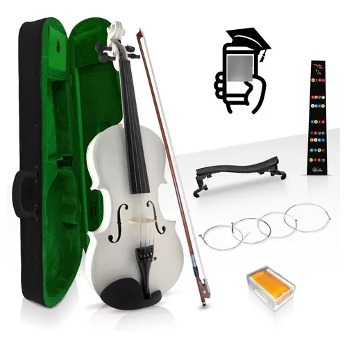 Violín Divarius 4/4 Estudiante Acesorios De Color Blanco