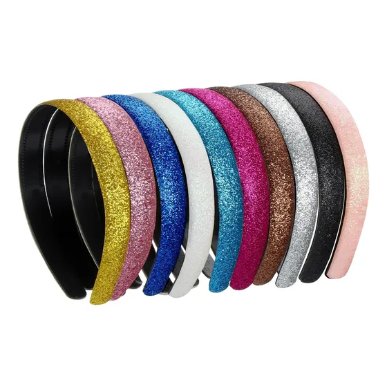 Tiaras De Plástico Blulu Glitter, Dentes, 10 Cores
