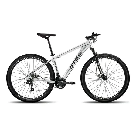 Bicicleta Gts Pro M5 Techs 21v Aro 29 Disco Câmbios Shimano Cor Branco Tamanho Do Quadro 19