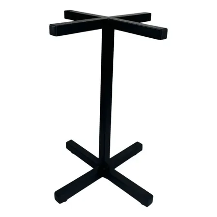 Kit 4 Pés Mesa 75cm Em Ferro Estilo Industrial Móveis Bar Preto