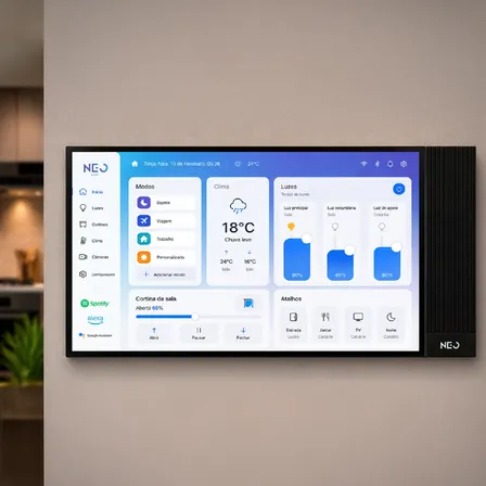 Painel Central Inteligente Nexus 8 Wi-fi Zigbee Alexa Neo
