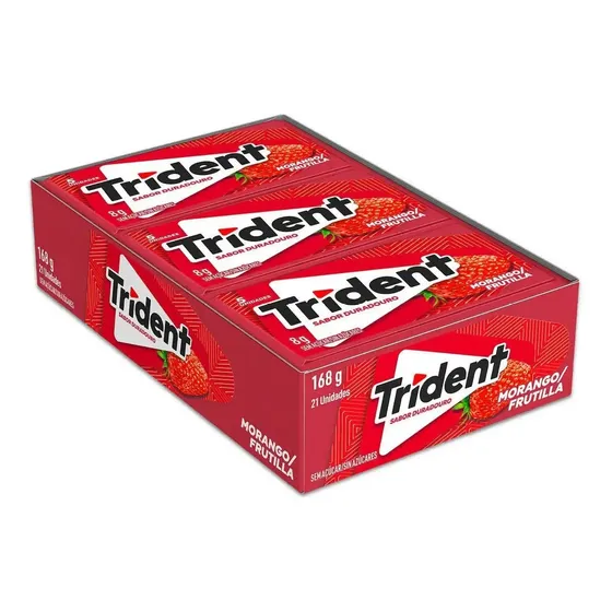Goma De Mascar Trident Morango 8G