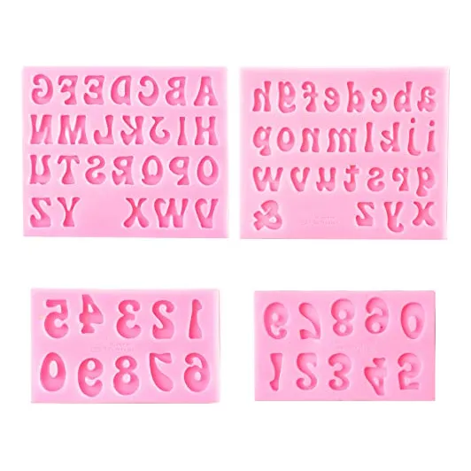 Moldes Gelifatle Para Letras Y Números, Fondant De Silicona