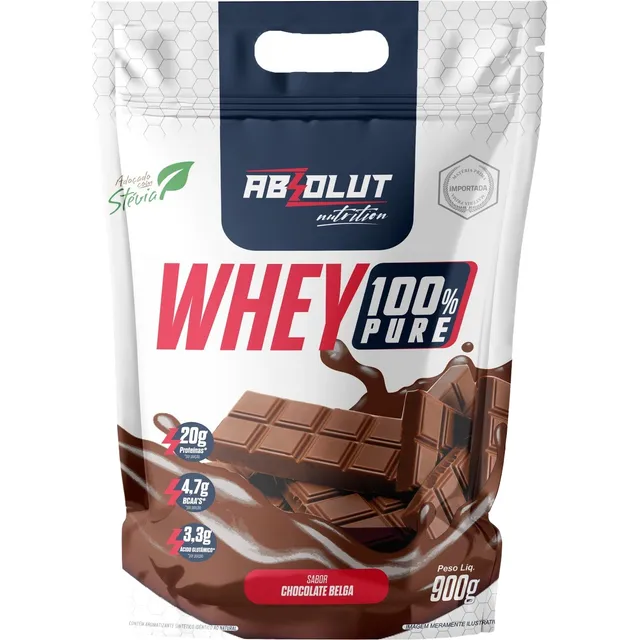 Whey Protein Concentrado 100% Pure Refil 900g Absolut