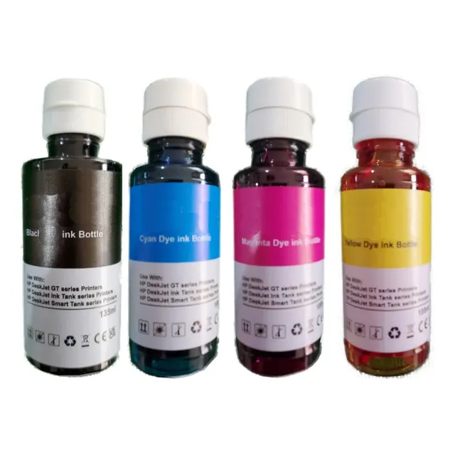 Kit 4 Tintas Bk. C. M. Y. Para Hp Gt52 Ink Tank 310 311 315
