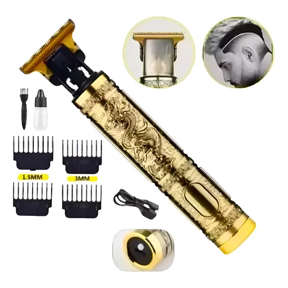 Maquina De Corte Cabello Patillera Y Barba Afeitadora Color Dorado