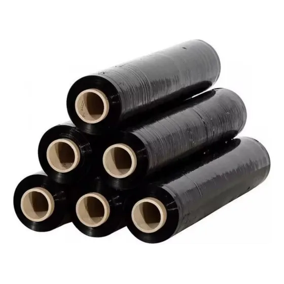 Strech Film Negro 300 Mts Largo Por Rollo Caja 6 Unds