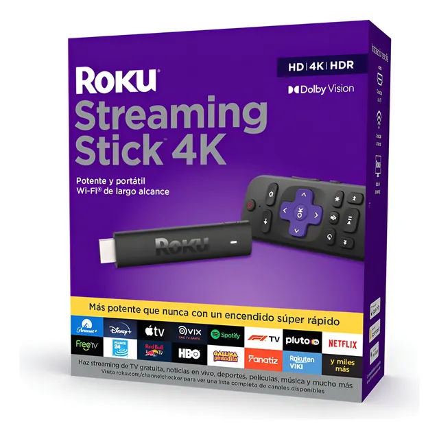 Roku Streaming Stick 4k Modelo 3820 Color Negro