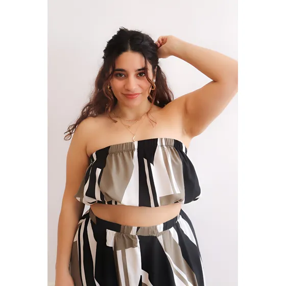 Top Bandeau Mujer Ananá Plus Size Fibrana Talle Grande