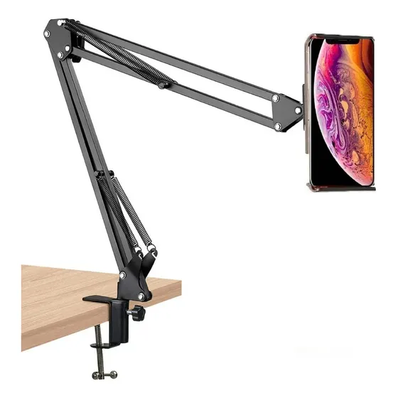 Braço Girafa Mesa + Suporte Celular Tablet Kit Youtuber Live