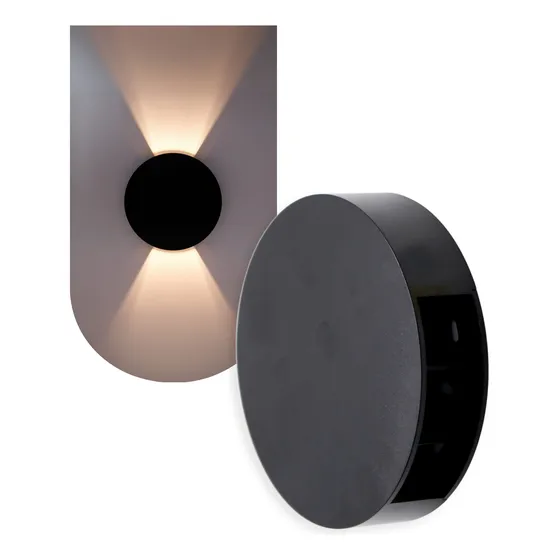 Arandela Slim Redonda 5w Parede Led Interna Externa 3000k