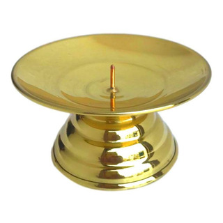 Castiçal Dourado Para Vela De 7 Dias Pino Castiçal Dourado Para Vela De 7 Dias Pino