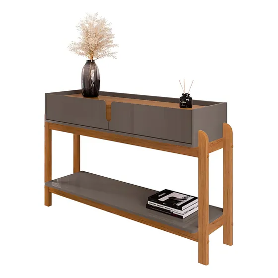 Aparador 2 Gavetas 50524 130cm Cinza Perola Cedro DCASA