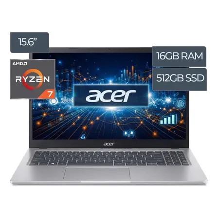 Notebook Acer Aspire Go 15 15.6 Full Hd Ryzen 7 7730u 16gb Ram 512gb Ssd Wifi 6 Windows 11 Home Plateada
