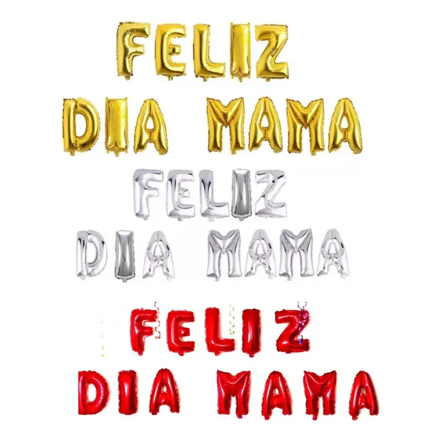 Globos Foil Letras Feliz Dia Mama Y Te Amo Mama Grandes