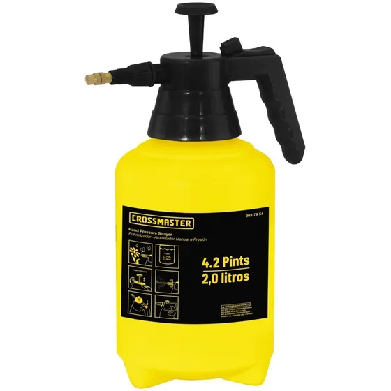 Pulverizador Atomizador Manual A Presión 2 Lt Crossmaster Color Amarillo