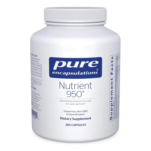 Nutrientes 950 Pure Encapsulations 360 Cápsulas Sabor Sin Sabor