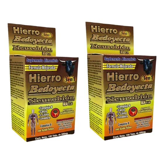 Hierro Bedoyecta 3 En 1 Neurobión B12 100 Tabletas Paquete D