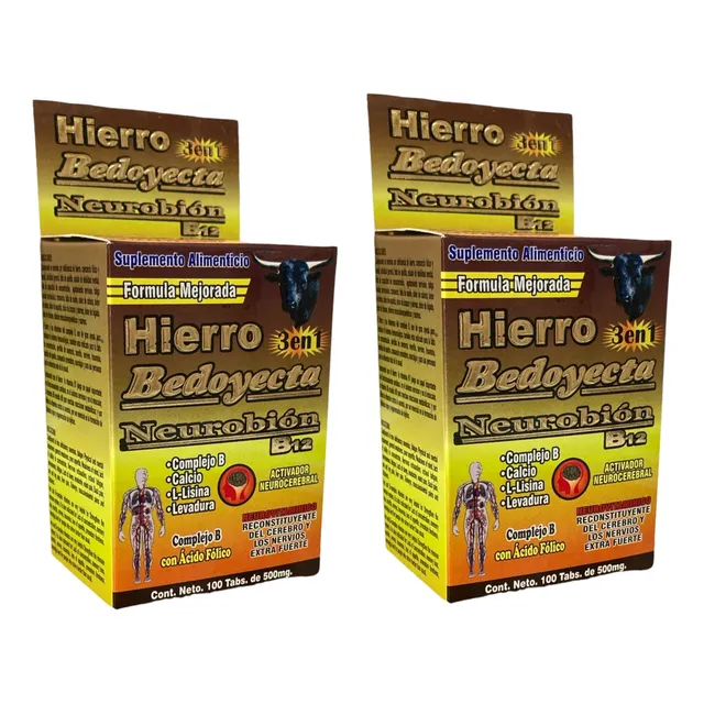 Hierro Bedoyecta 3 En 1 Neurobión B12 100 Tabletas Paquete D