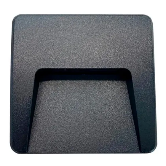 Aplique Unidireccional Escalera Negro 3w Macroled Aecn-3w