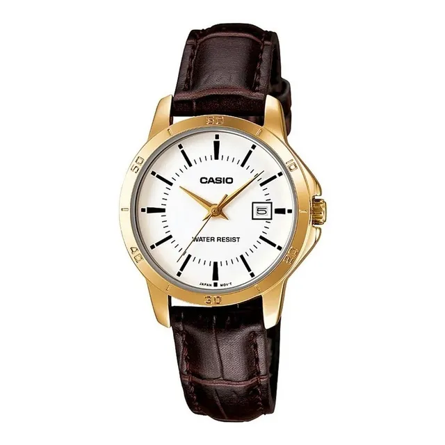 Reloj Casio Mujer Ltp-v004gl Malla Cuero Impacto Online