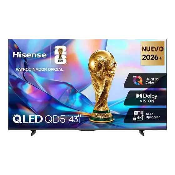 Smart Tv 43qd5sv Qled 4k Uhd 43 Pulgadas Negro Hisense