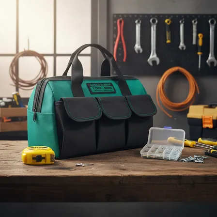 Kit Bolsas De Ferramentas Para Homens Vem Com Fita Métrica Verde-escuro